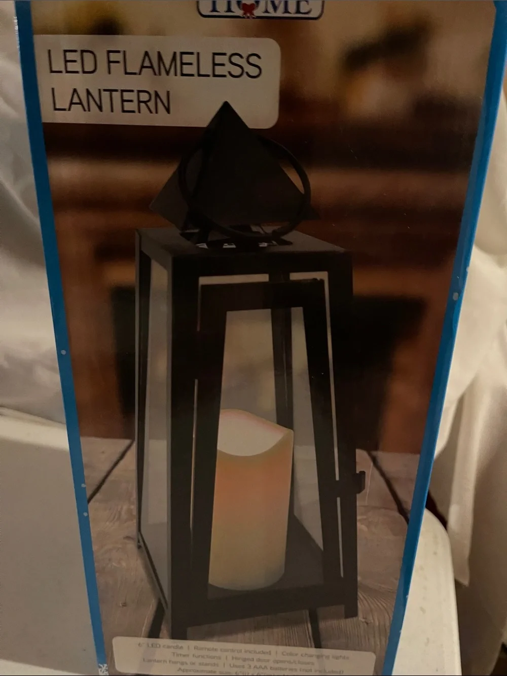 LED Flameless Lantern - Black